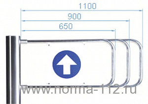 PERCo-AG-650 Створка длиной 650 мм для калитки с приводом PERCo-WMD-05S