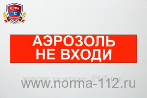 Сменная надпись "Аэрозоль!Не входи!"