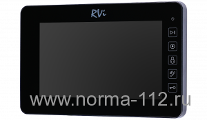Видеодомофон RVi-VD7-21M  диагональ 7" оснащен цветной матрицей с разрешением 800х480.