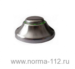 JSB-Kn21 кнопка накладная, полированный алюминий, подсветка по контору.