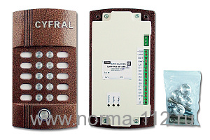 Цифрал М-10М/Т Врезная вызывная панель аудиодомофона с прямой адресацией; до 10 абонентов; встроенны