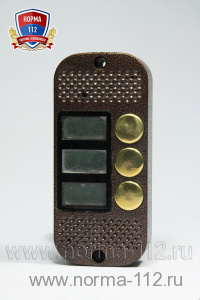 JSB-V083 Дверной блок (накладной), на 3 абонента, ЛС 4-х пров., аудиочип MOTOROLA, 380 ТВЛ