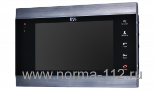 Видеодомофон RVi-VD7-12M оснащен цветной TFT-матрицей с разрешением 800х480.